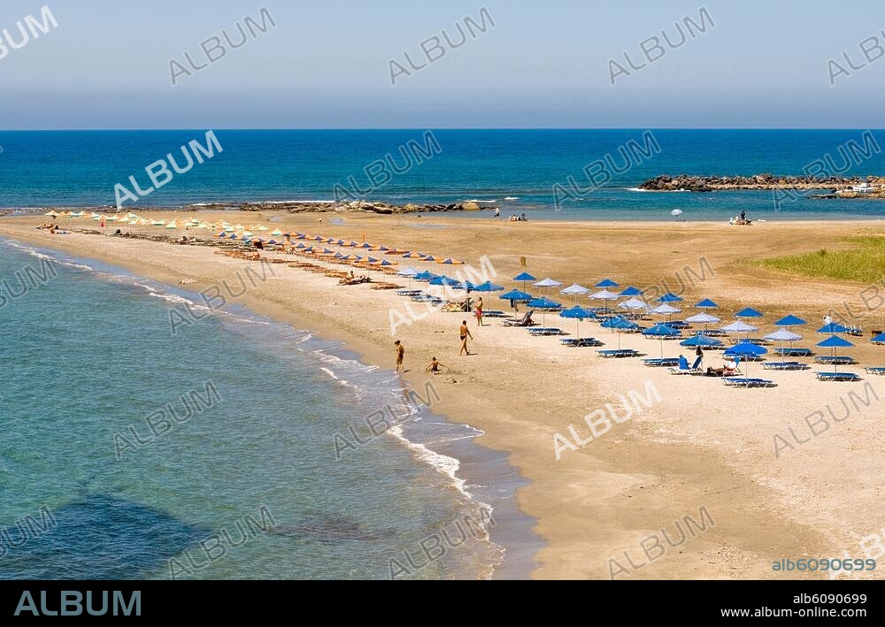 Griechenland, Kreta, Frangokastello, der Strand von Frangokastello.