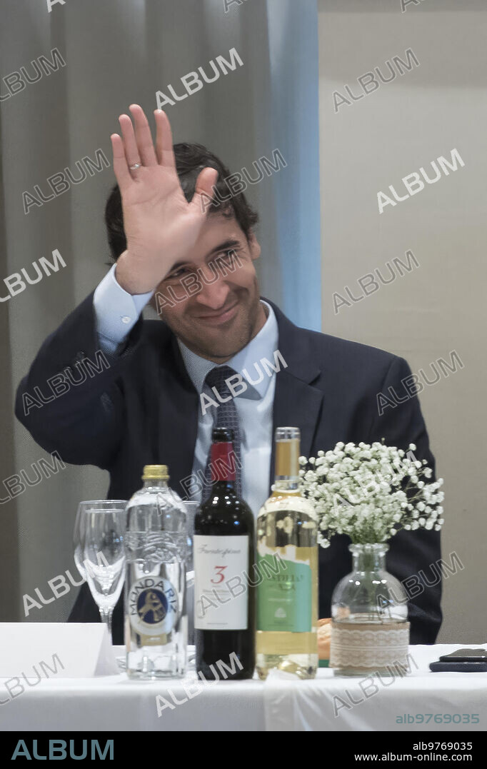 Alcalá de Henares (Madrid), 22/04/2018. Comida Peña del real Madrid «Ramón Mendoza». Asisten: florentino Pérez, manolo Sanchís, Raúl Sánchez Blanco, Nacho, Keylor Navas. Foto: de san Bernardo. Archdc.