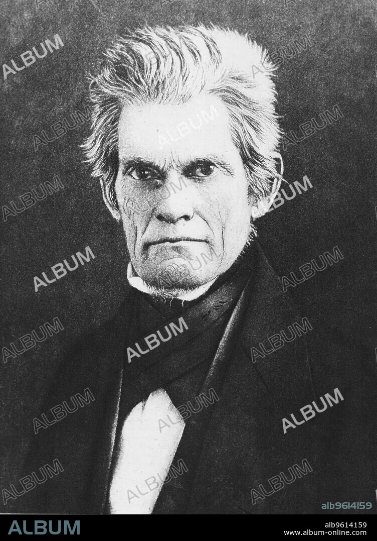 John Caldwell Calhoun, American statesman, 19th century. Calhoun (1782-1850) served as Vice-President from 1825-1832, and then as a US Senator until 1850. His vociferous support for the institution of slavery aroused strong anti-Southern feeling in the northern states.