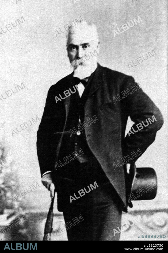 Hiram Stevens Maxim (February 5, 1840 - November 24, 1916) was an American-born inventor. In 1881, Maxim arrived in England in order to reorganize the London offices of the US Electric Lighting Company. In 1900 he became a naturalized British subject. Maxim was the inventor of the Maxim Gun, the first portable, fully automatic machine gun, and an elaborate mousetrap. He laid a claim to inventing the lightbulb, and even experimented with powered flight, but his large aircraft designs were never successful. He also invented a curling iron, an apparatus for demagnetizing watches, magno-electric machines, devices to prevent the rolling of ships, eyelet and riveting machines, aircraft artillery, an aerial torpedo gun, coffee substitutes, and various oil, steam, and gas engines. Maxim, a long-time sufferer from bronchitis, patented and manufactured a pocket menthol inhaler and a larger "Pipe of Peace", a steam inhaler using pine vapor, that he claimed could relieve asthma, tinnitus, hay fever and catarrh. Queen Victoria bestowed a knighthood upon him, but the actual knighting was done by Edward VII. He died in 1916 at the age of 76.
