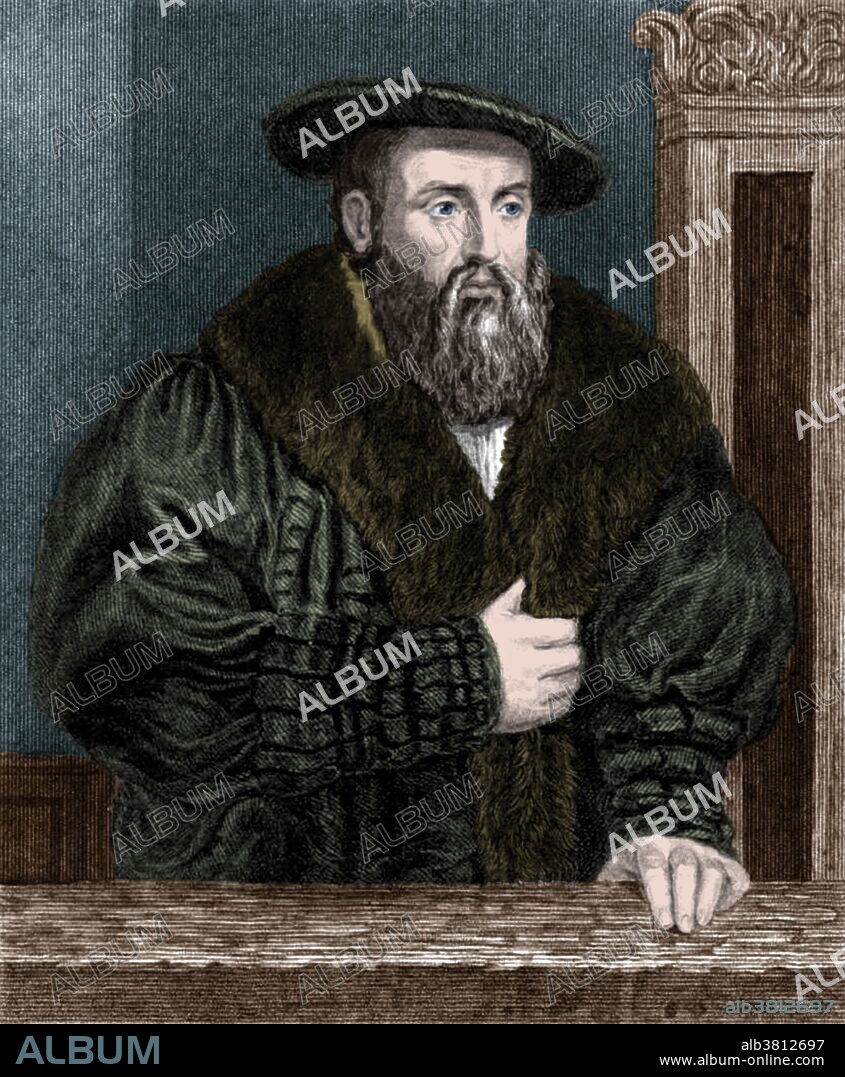 Colorized portrait of Johannes Kepler (December 27, 1571 - November 15, 1630), a German mathematician, astronomer and astrologer. A key figure in the 17th century scientific revolution, best known for his works Astronomia nova, Harmonices Mundi, and Epitome Astronomiae Copernicanae. Kepler devised the three fundamental laws of planetary motion: 1) The planets orbit the Sun in elliptical paths, with the Sun at one focus of the ellipse. 2) The closer a planet comes to the Sun, the faster it moves. 3) The ratio of the cube of a planet's mean distance from the Sun to the square of its orbital period is a constant.