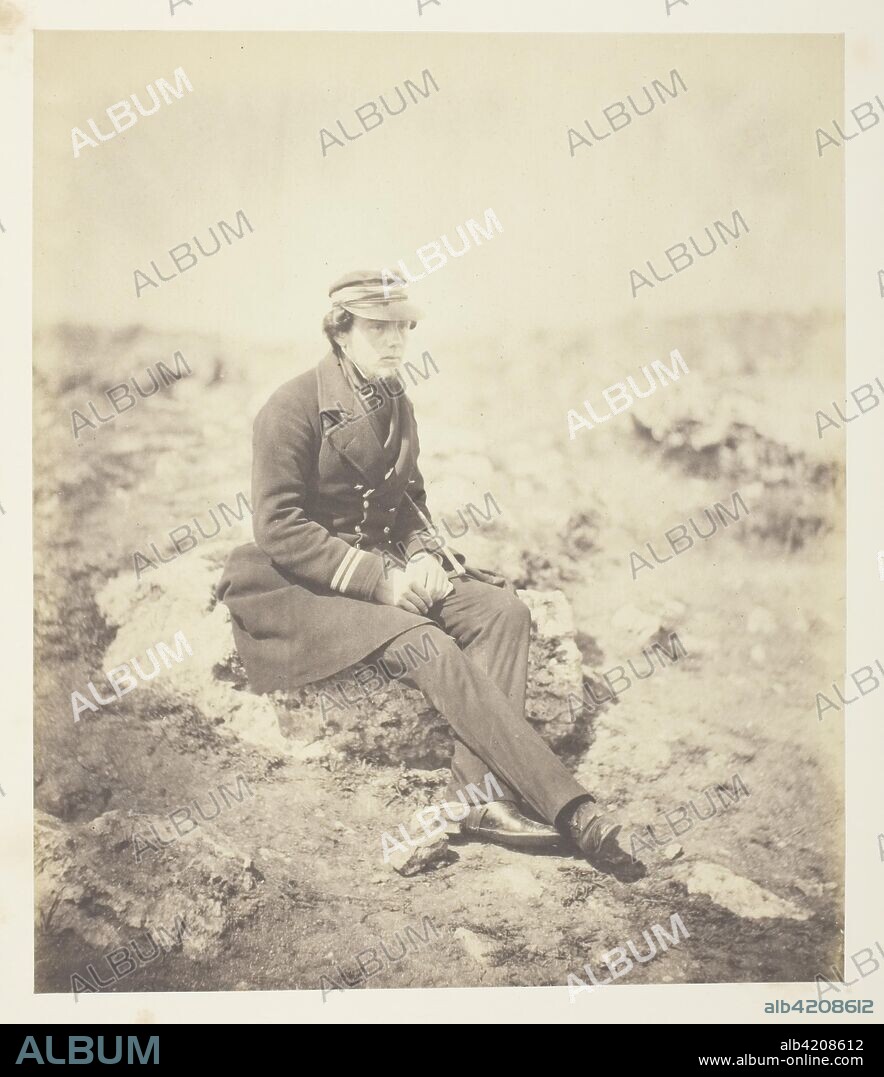Untitled (Admiral Frederick Augustus Maxse). Roger Fenton; English, 1819-1869. Date: 1855. Dimensions: 19 × 16.1 cm (image/paper); 58.9 × 42.5 cm (mount). Salted paper print, plate 39 from the album "Photographs Taken in the Crimea" (1856). Origin: England.