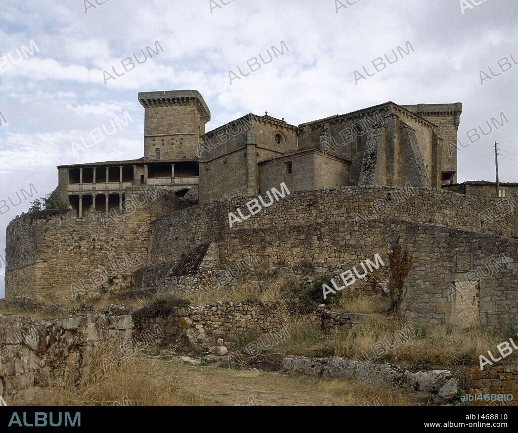 Spain. Galicia. Monterrey Castle. Middle Ages. Overview with the Tower of the Ladies, 14th century, at background.