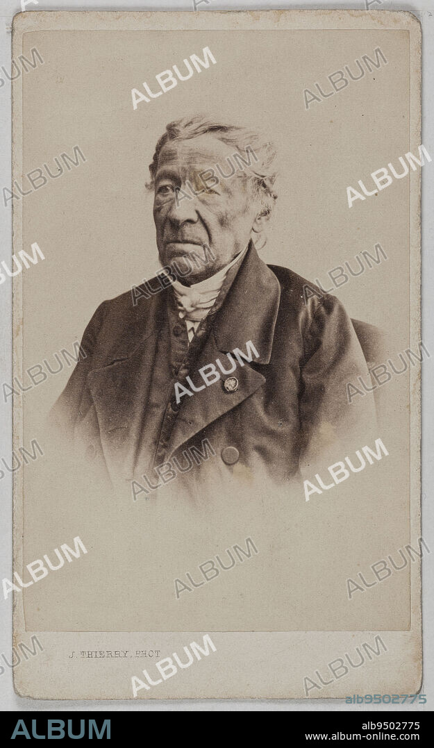 Portrait of Edme-François Jomard (1777-1862), (engineer geographer, archaeologist), Thierry, Jean Pierre, Photographer, Before 1862, 2nd half of the 19th century, Graphic Arts, Photography, Albumen print, Height: 9 cm, Width: 5.8 cm.