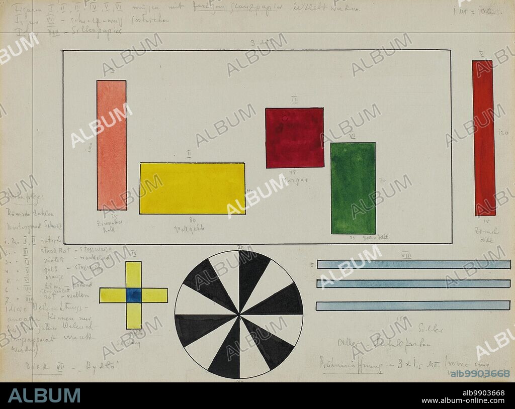 Vassily Kandinsky/ Bild VII. Bydlo (Tableau VII. Bydlo), 1928. Mine graphite, encre de Chine et aquarelle sur papier. 30x40 cm.