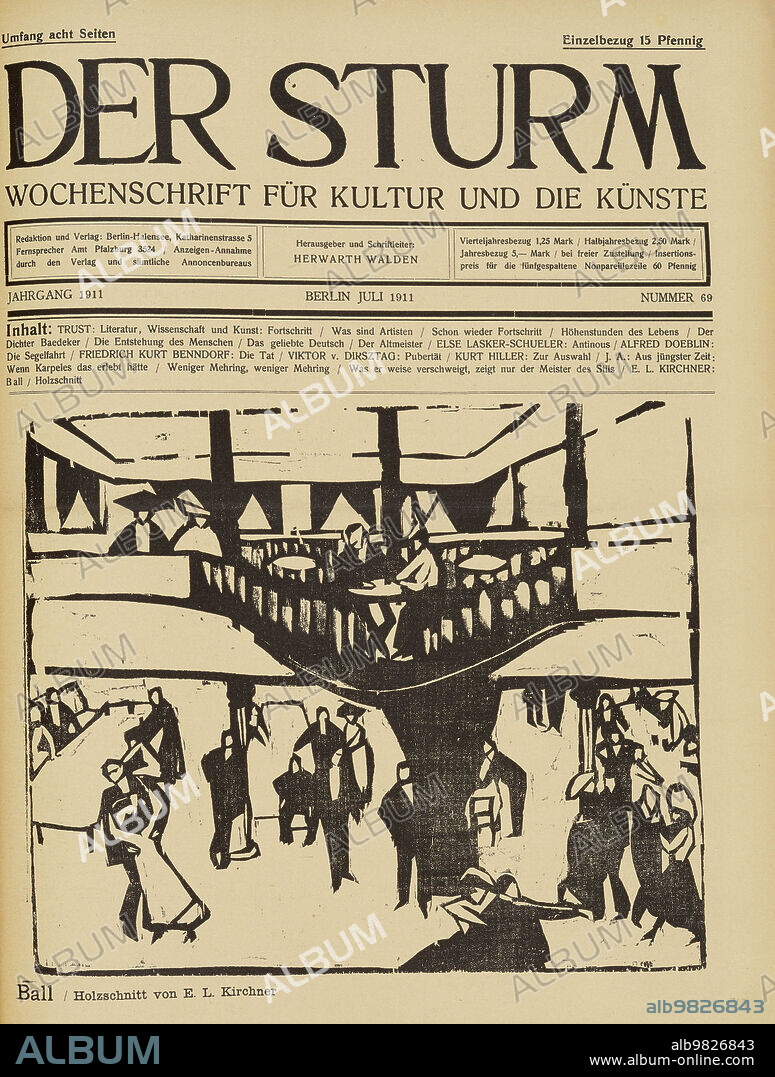 HISTORIC OBJECT. Der Sturm (The Storm), avant-garde art and literary magazine. July 1911.