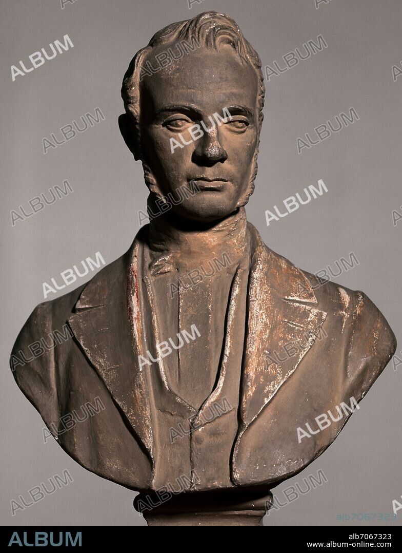 BUSTO MASCULINO - SIGLO XIX - ROMANTICISMO ESPAÑOL.
