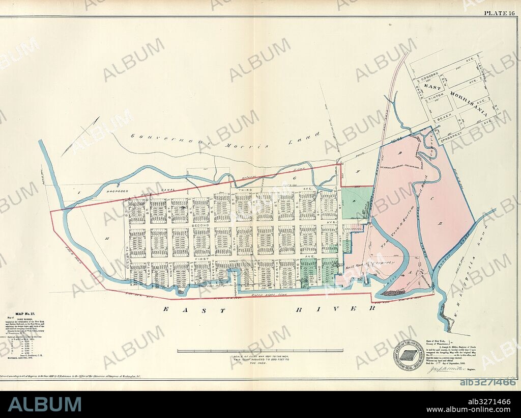 Plate 16: Map No. 17 Bounded by Third Avenue, First Street, East River and Eleventh Street.