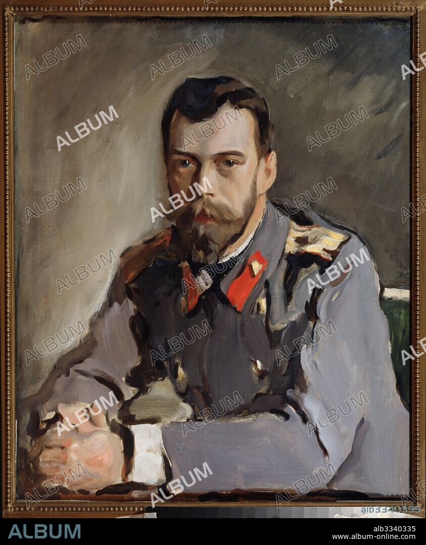 VALENTIN ALEXANDROVICH SEROV. Portrait of Emperor Nicholas II (1868-1918).