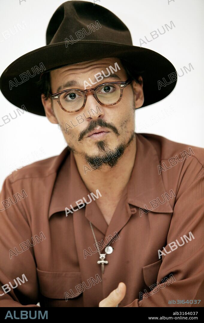 JOHNNY DEPP. November 11, 2005 - U.S. - Johnny Depp promoting ''The Libertine'' in Hollywood CA..November 11, 2005. 11/11/2005
