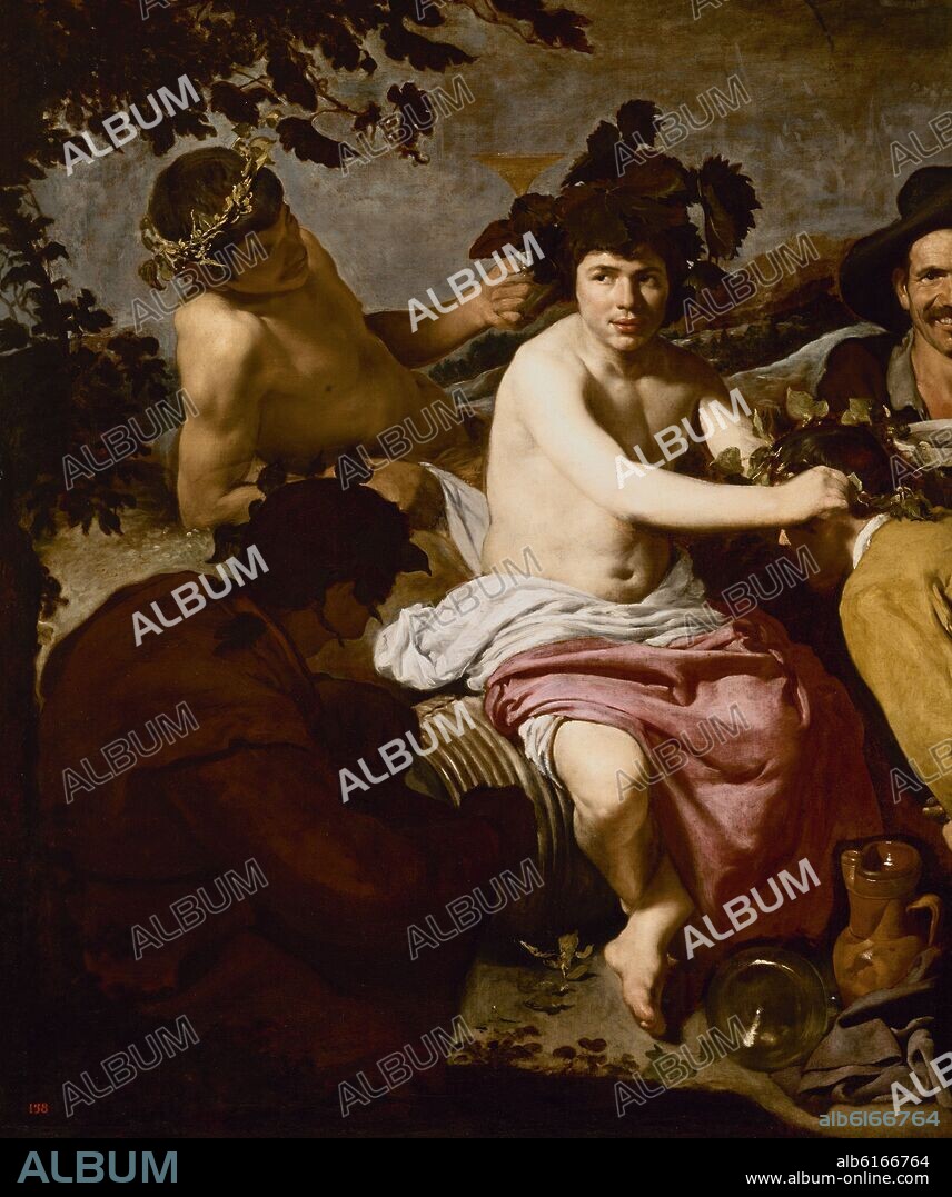 DIEGO VELAZQUEZ (1599-1660). LOS BORRACHOS O EL TRIUNFO DE BACO - DETALLE DE LA MITAD IZQUIERDA - 1629 - O/L - NP 1170 - BARROCO ESPAÑOL - CONJUNTO 4246.