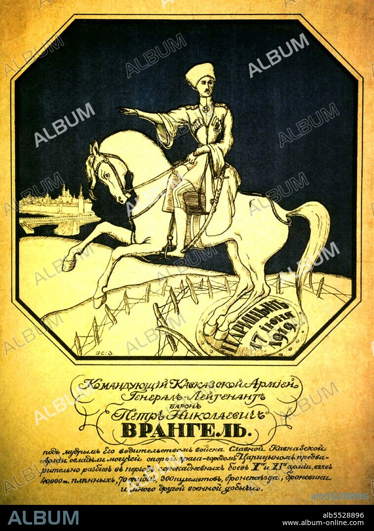 Baron Pyotr Nikolayevich Wrangel or Vrangel (Russian: ????? ???? ??????´???? ???´?????, Baron Pyotr Nikolayevich Vrangel; German: Freiherr Peter von Wrangel; August 27 1878 – April 25, 1928) was an officer in the Imperial Russian army and later commanding general of the anti-Bolshevik White Army in Southern Russia in the later stages of the Russian Civil War.