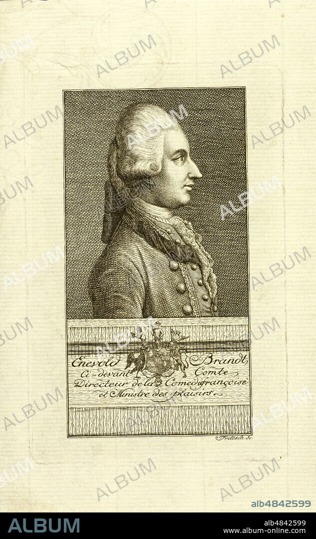 CHRISTIAN FRIEDRICH FRITZSCH. Portrait of Count Enevold Brandt (1738-1772).