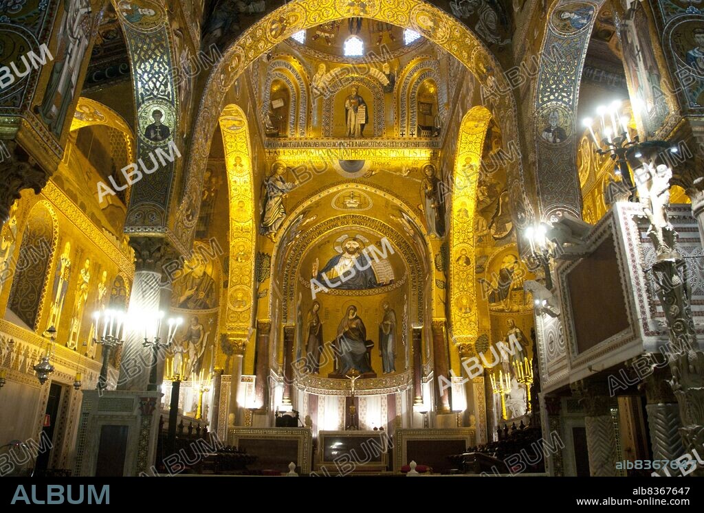 The Palatine Chapel was the royal chapel of the Norman kings of Sicily. It was commissioned by Roger II of Sicily (1095 - 1154) in 1132 to be built upon an older chapel (now the crypt) constructed around 1080. It took eight years to build, receiving a royal charter the same year, with the mosaics being only partially finished by 1143.