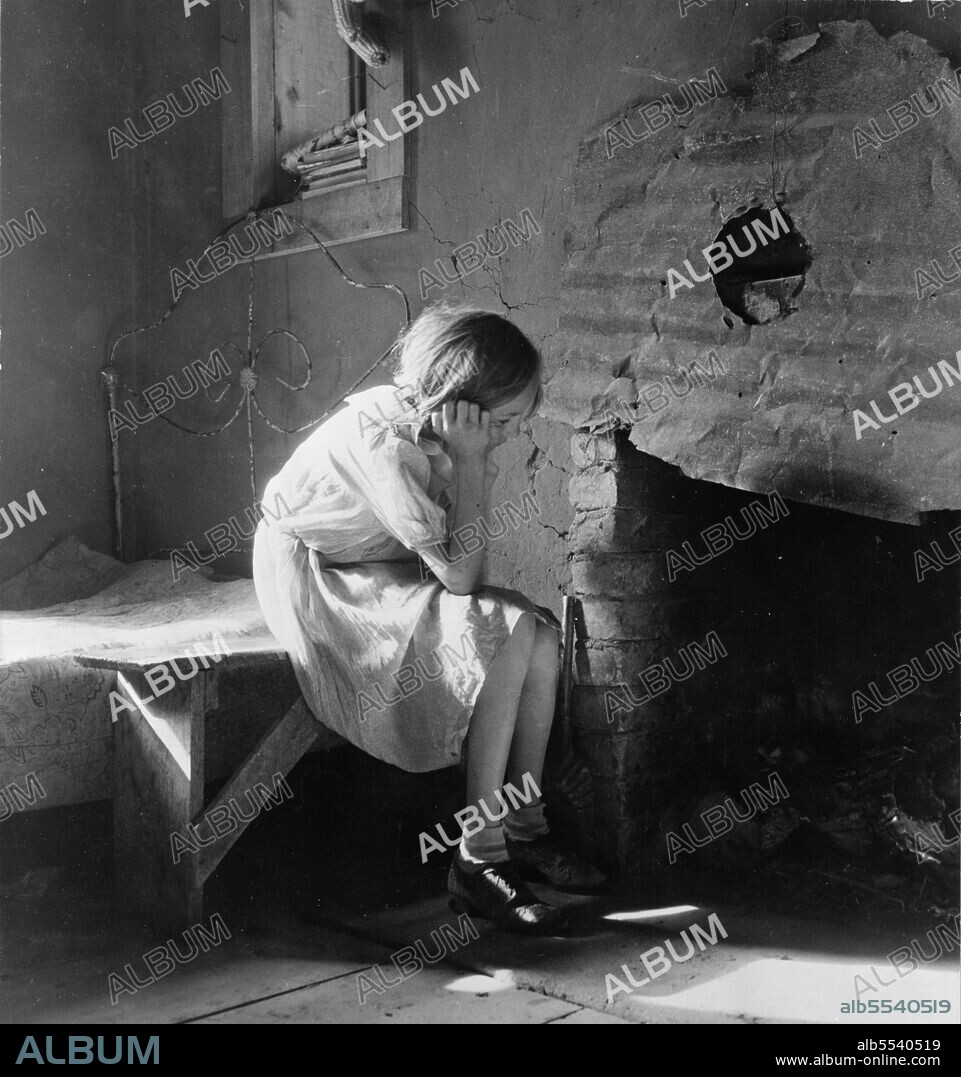 DOROTHEA LANGE. Resettled farm child from Taos Junction to Bosque Farms project. New Mexico.