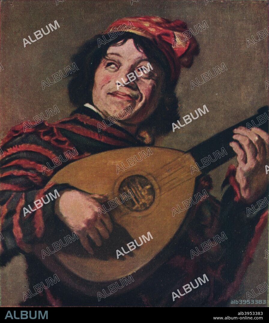 'The Lute Player', 1623. Painting held in the Louvre, Paris. From A History of Painting, Volume V by Haldane MacFall. [T. C. and E. C. Jack, London & Edinburgh, 1911].
