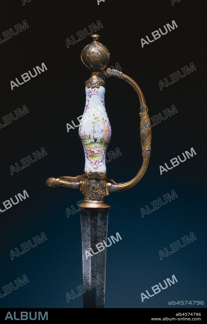 Small Sword, c. 1770. During the 1700s, the small-sword emerged as a light, quick weapon. Like the rapier it was carried by unarmored civilians, the noblemen of the upper classes. Over time this delicate sword became more an accessory of male attire than a weapon essential to life and death. The sword hilt, which shows even when the blade is sheathed, became the ground for elaborate decoration. These small-swords thus represent the final stage in the evolution of the sword, from the edged weapons of antiquity to the elegantly refined blades of the 1700s and 1800s.