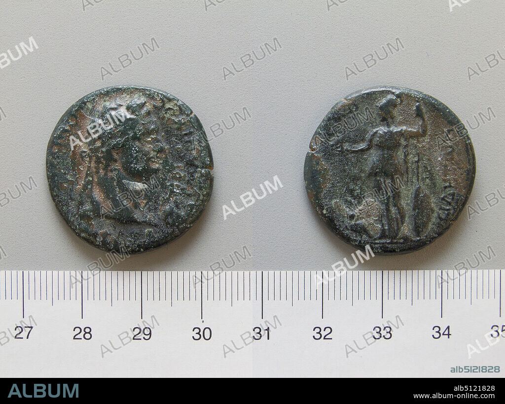 Ruler: Domitian, Emperor of Rome, A.D. 5196, ruled 8196, Mint: Side, Coin of Domitian, Emperor of Rome from Side, A.D. 8196, bronze, 13.48 g, 12:00, 28.5 mm, Made in Side, Pamphylia, Greek, 1st century A.D., Numismatics.