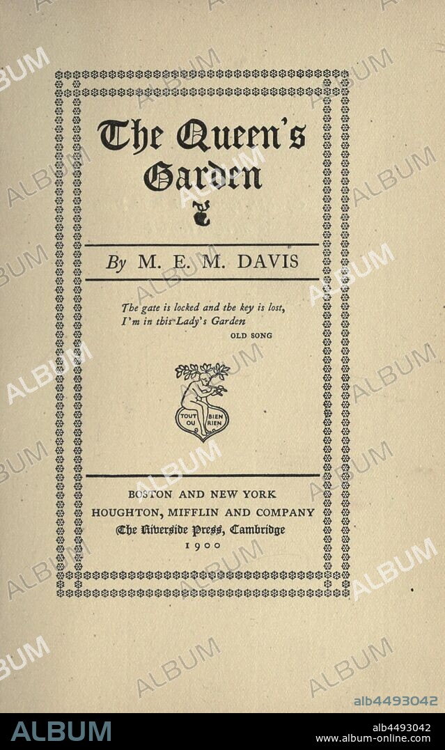 The queen's garden : Davis, M. E. M. (Mollie Evelyn Moore), 1852-1909.