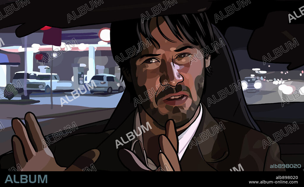 KEANU REEVES en UNA MIRADA A LA OSCURIDAD, 2006 (A SCANNER DARKLY), dirigida por RICHARD LINKLATER. Copyright WARNER INDEPENDENT PICTURES.