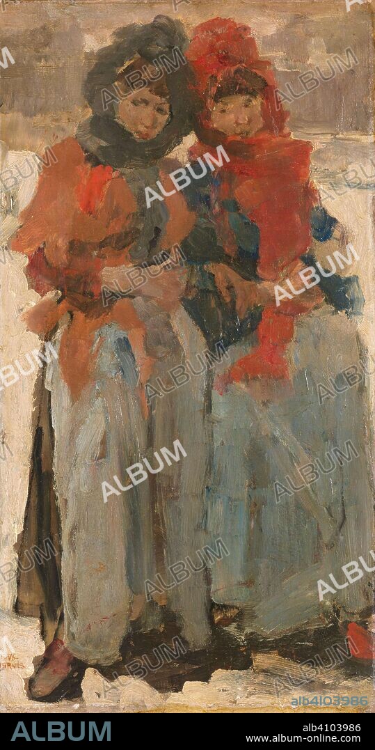 ISAAC ISRAELS (mentioned on object). Two Young Women in the Snow. Two Girls in the Snow. Dating: c. 1890 - c. 1894. Measurements: h 65 cm × w 36 cm.