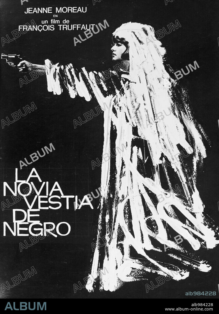 Poster of THE BRIDE WORE BLACK, 1968 (LA MARIEE ETAIT EN NOIR), directed by FRANCOIS TRUFFAUT. Copyright LES FILMS DU CARROSSE/LES PRODUCTIONS ARTISTES ASSOCIES.