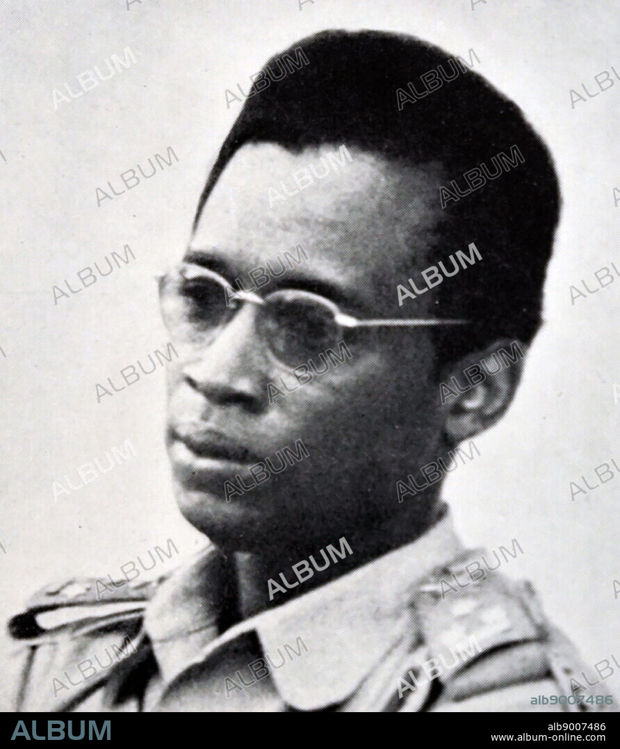 Photograph of Mobutu Sese Seko (1930-1997) a military dictator and president of the Democratic Republic of the Congo. Dated 20th Century.