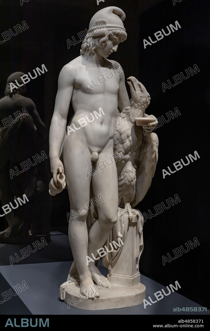 "Standing Ganymede with Jupiter's Eagle", 1819 , di Camillo Pacetti (1758-1826), marble.