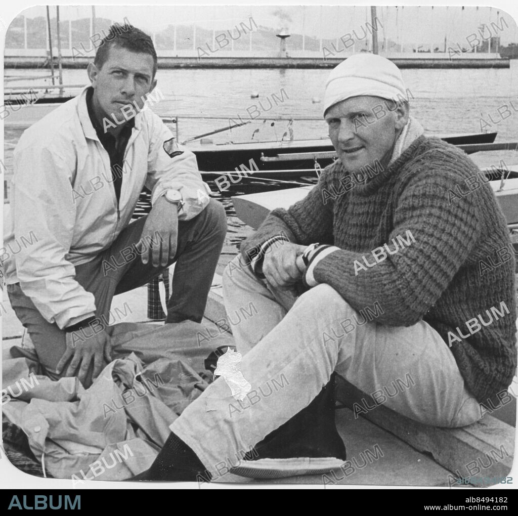 Göteborg - 1964-10-24 - Göteborgarna Pelle Pettersson och Holger Sundström i Humbug V sköter sig fint i Tokyo och har goda medaljchanser *** Local Caption *** GT. KAMERAREPORTAGE.