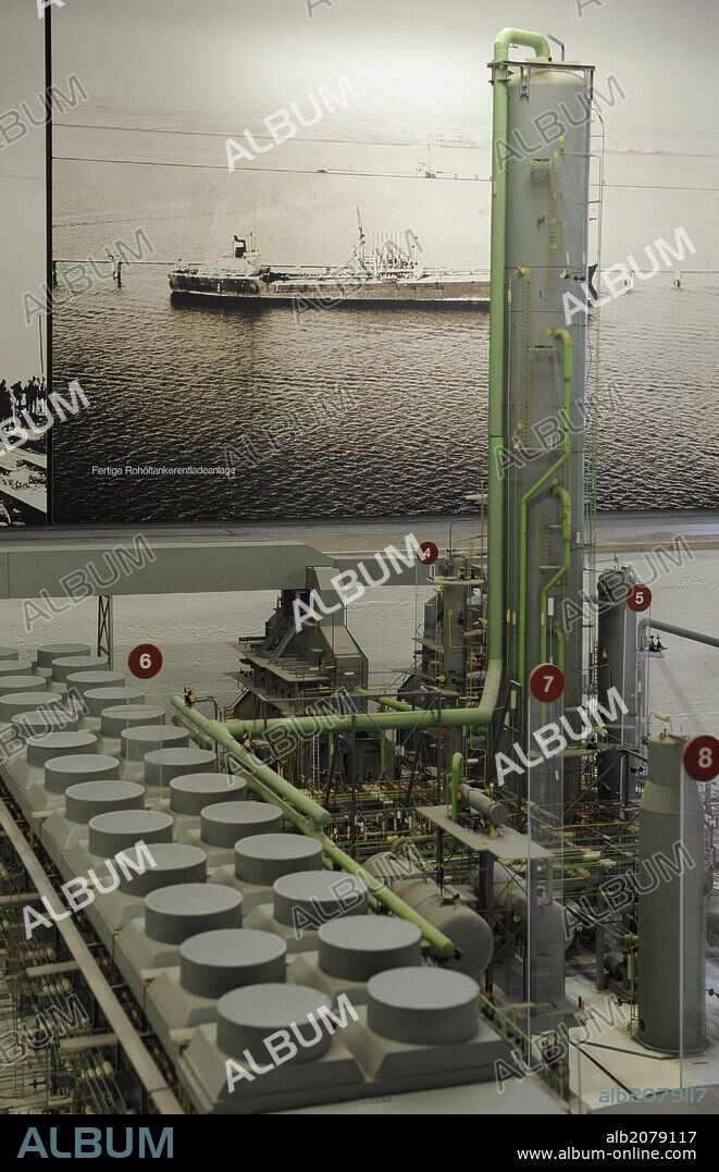 Model of a Mobil Oil AG refinery at Wilhelmshaven, North Germany. Museum of Science and Technology. Munich. Germany.