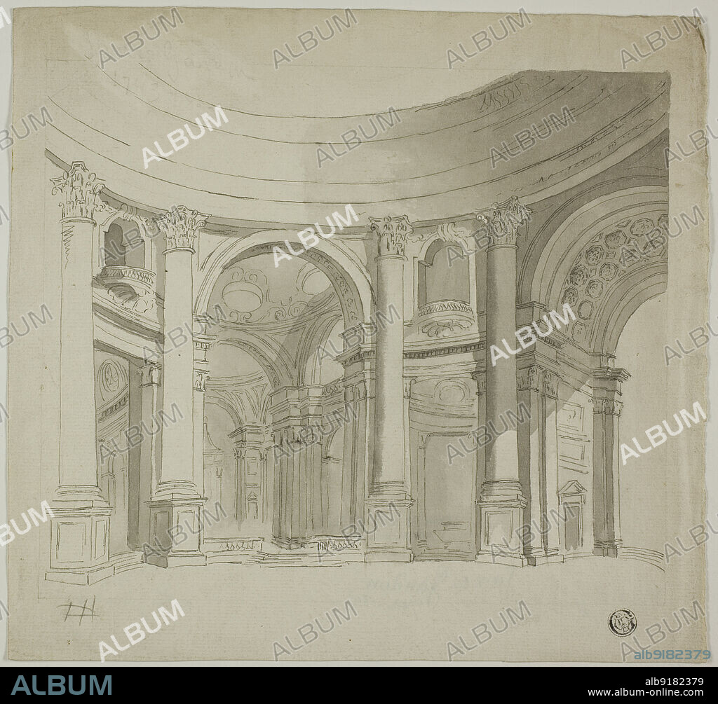 JAMES GANDON. Interior of Domed Church, n.d.