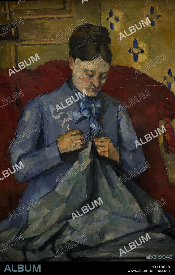 Paul Cézanne (1839-1906). Pintor francés postimpresionista. Retrato de la esposa del artista, 1877. Museo Nacional (National Museum). Estocolmo. Suecia.