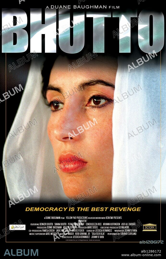 Poster of BHUTTO, 2010 (BENAZIR BHUTTO), directed by JESSICA A. HERNANDEZ and JOHNNY O'HARA. Copyright YELLOW PAD PRODUCTIONS.