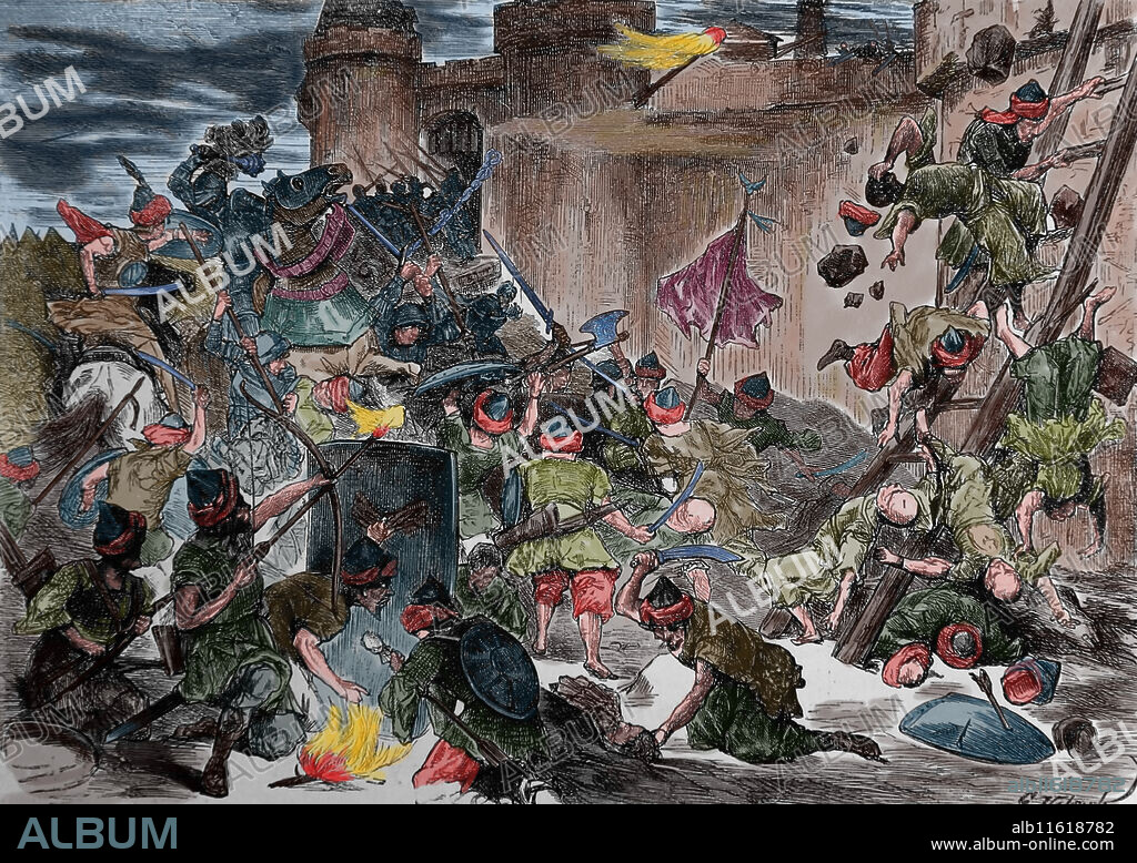 Siege of Vienna by the Ottoman Empire, 1529. Engraving.