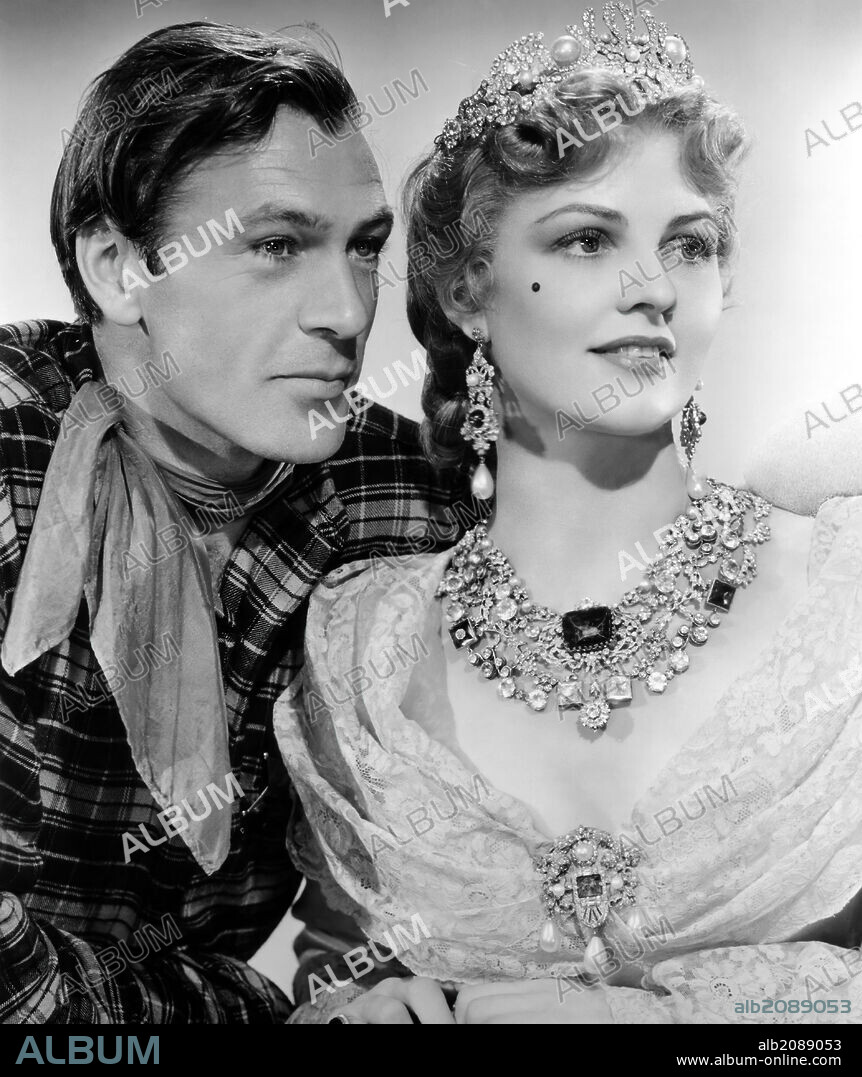 GARY COOPER and LILLIAN BOND in THE WESTERNER, 1940, directed by WILLIAM WYLER. Copyright UNITED ARTISTS/SAMUEL GOLDWYN.