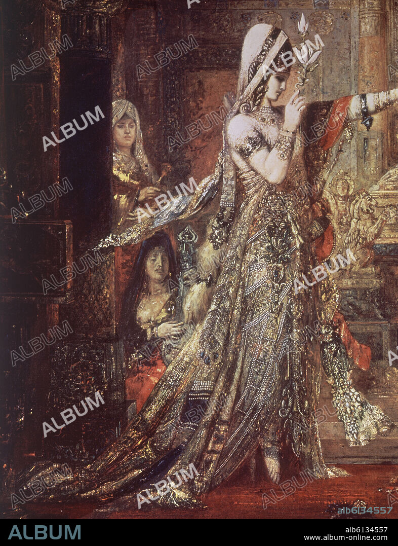 GUSTAVE MOREAU (1826-1898). SALOME DANZANDO ANTE HERODES - SIGLO XIX.