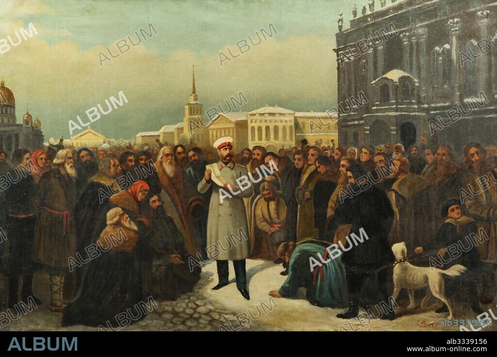 HANS GUSTAV DITTENBERGER VON DITTENBERG. Alexander II Proclaiming the Emancipation of the Serfs.