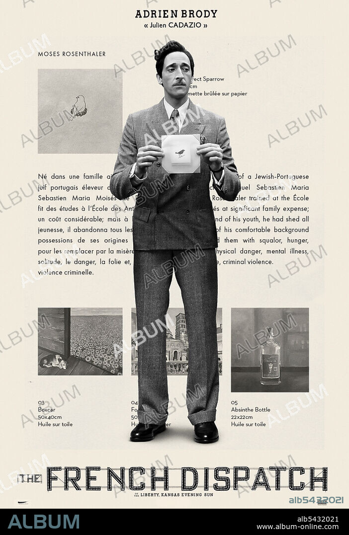 ADRIEN BRODY in THE FRENCH DISPATCH, 2021, unter der Regie von WES ANDERSON. Copyright AMERICAN EMPIRICAL PICTURES/INDIAN PAINTBRUSH/STUDIO BABELSB.