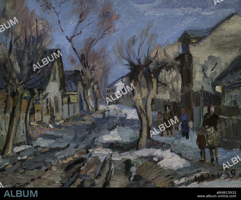 KONRADS UBANS (1893-1981). LATVIAN PAINTER.. Konrads Urbans (1893-1981). Latvian painter. Irbenes Street, 1932. Oil on canvas, 65,5 x 81 cm. Latvian National Museum of Art. Riga. Latvia.
