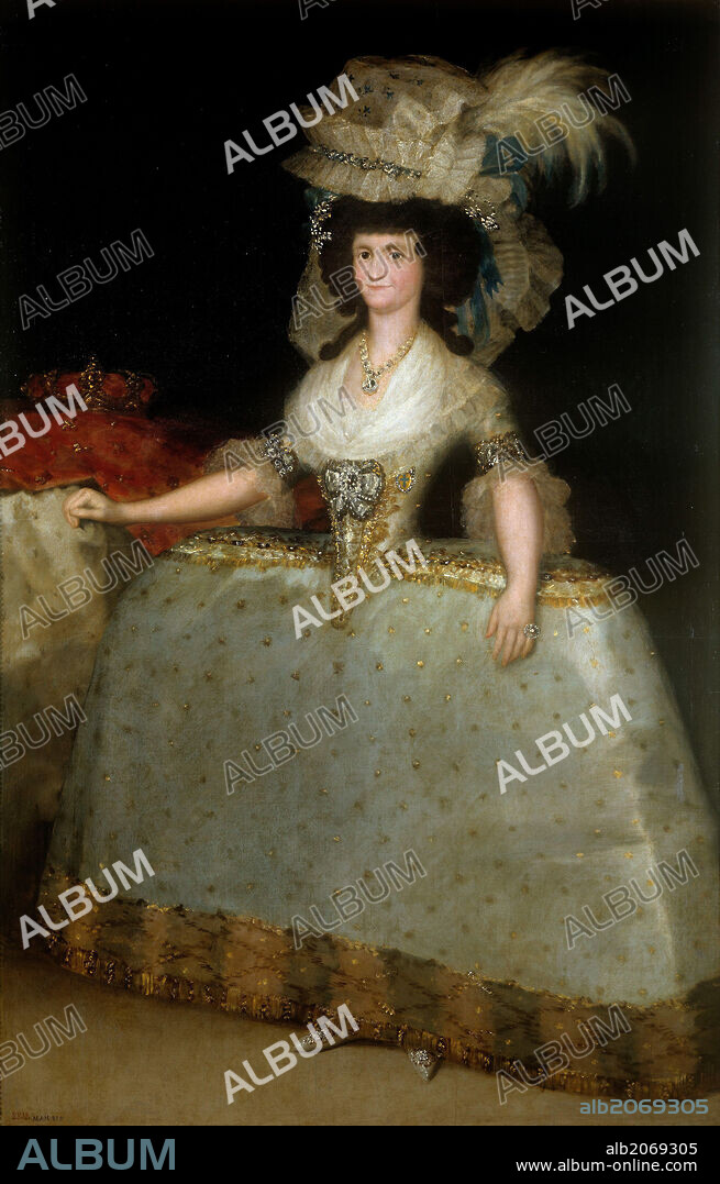 Francisco de Goya y Lucientes / 'La reina María Luisa con tontillo', 1789, Escuela Española, Óleo sobre Lienzo, 205 cm x 132 cm, P02862.