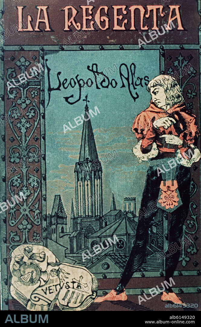 LEOPOLDO ALAS CLARIN (1852-1901). PORTADA DE LA REGENTA-PRIMERA EDICION.