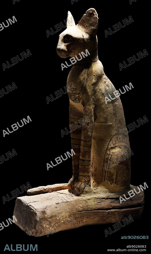 Statue depicting Bastet, also called Bast, ancient Egyptian goddess worshiped in the form of a lioness and later a cat. The daughter of Re, the sun god, Bastet was an ancient deity whose ferocious nature was ameliorated after the domestication of the cat around 1500 BC.