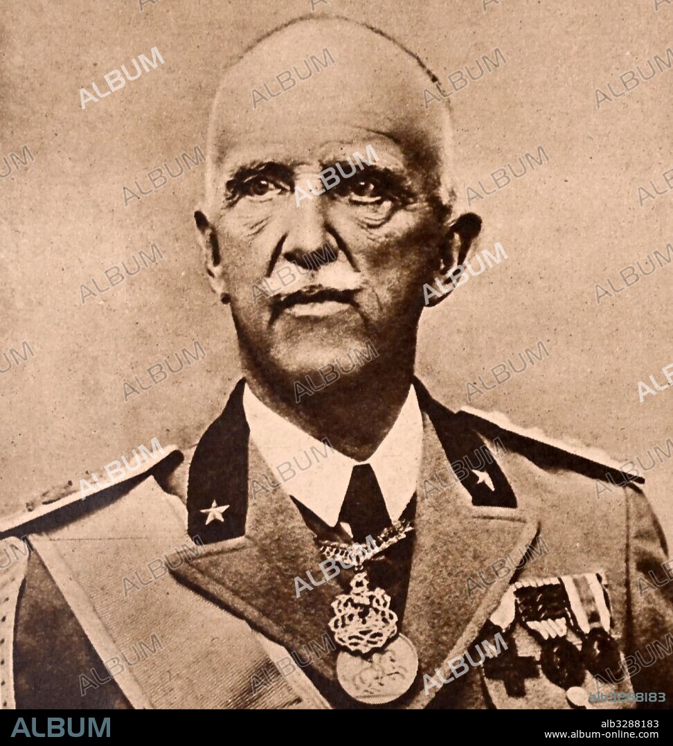 Photograph of Victor Emmanuel III of Italy (1869-1947) the King of Italy and Emperor of Ethiopia. Dated 20th Century.