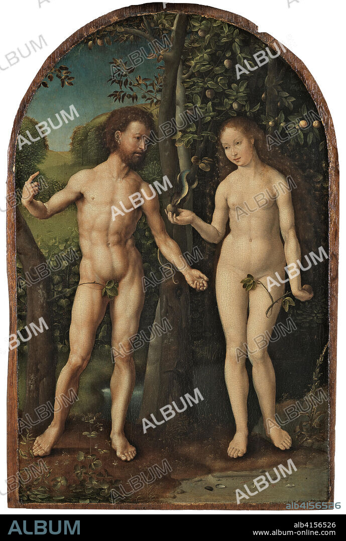 Jan Gossaert (Maubeuge (?),  hacia 1478 - Amberes (?), 1532). Adán y Eva (hacia 1507 - 1508). Óleo sobre tabla. 56,5 x 37 cm.
