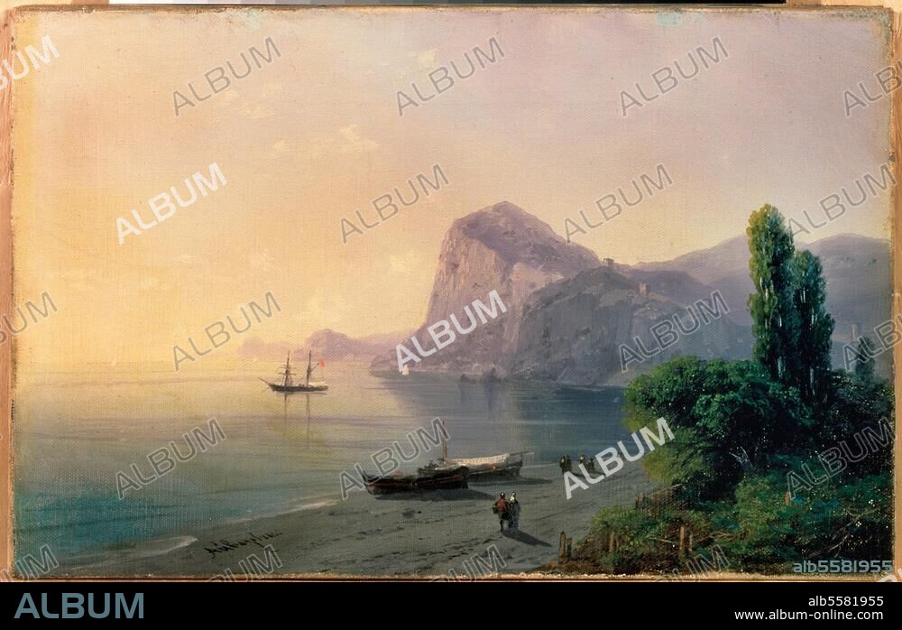 Sudak (Krim). "Sudak". Gemälde, undat., von Iwan Konstantinowitsch Aiwasowski (1817-1900). Öl auf Leinwand, 29 × 45 cm. St. Petersburg, Staatl. Russisches Museum.