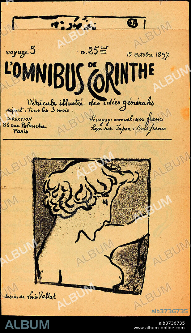 EDOUARD COUTURIER AND LOUIS VALTAT AND MARC MOUCLIER AND VARIOUS ARTISTS. Omnibus de Corinthe (No. 5, 15 October 1897). Dated: 1897. Dimensions: overall: 25.2 x 16 cm (9 15/16 x 6 5/16 in.). Medium: quarterly journal with lithographic illustrations.