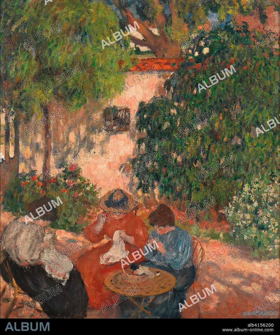 ALBERT ANDRE and ALBERT ANDRÉ. Albert André (Lyon, 1869-Laudun, 1954). Women Sewing (ca. 1898). Oil on cardboard. 69 x 61.5 cm.