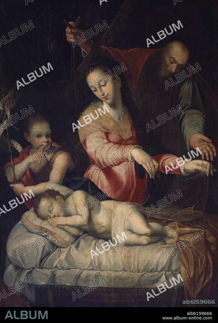 SACRISTIA- LA VIRGEN VELANDO EL SUENO DEL NINO.