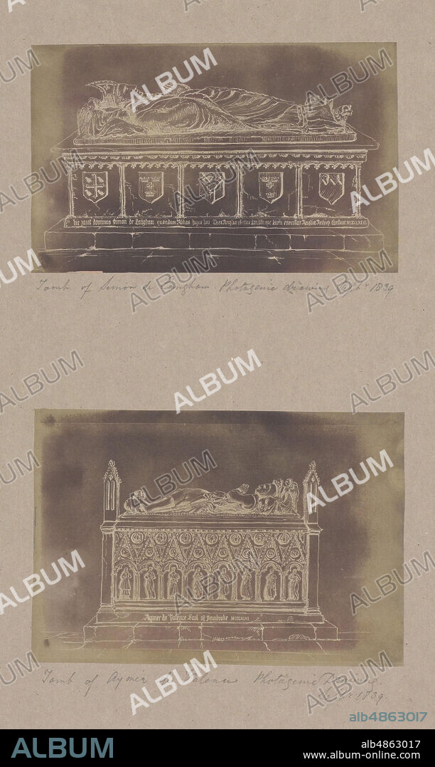 Tomb of Simon de Langham, Tomb of Aymer de Valence, 1839.