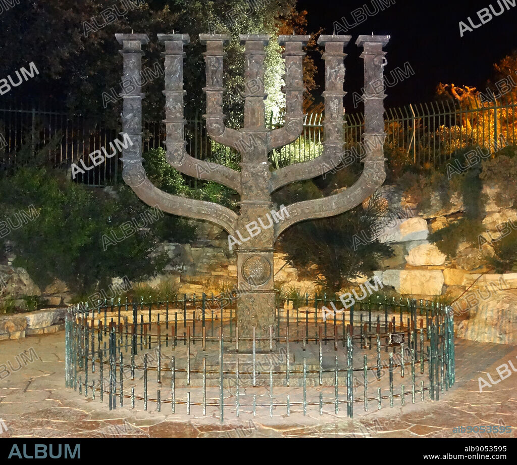 The Knesset Menorah is a bronze monument about five meters high; located at the edge of Gan Havradim (Rose Garden) in front of the Knesset (parliament of Israel,) Jerusalem. Built by Benno Elkan; a British-Jewish sculptor who worked on it for 6 years. The Parliament of the United Kingdom gave it to Israel in 1956.